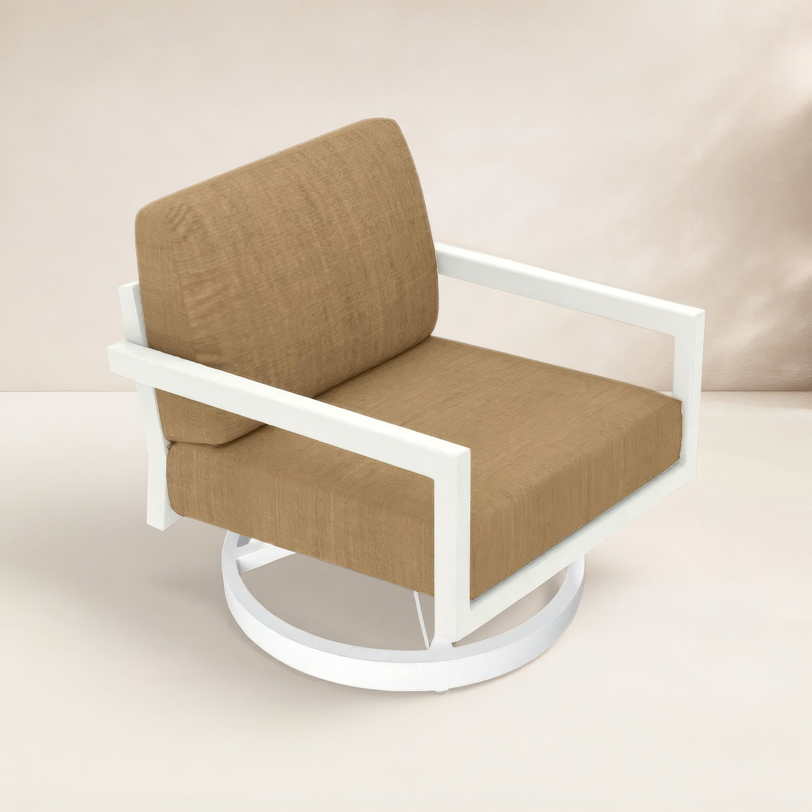 Vivant Outdoor Chair with Sunbrella® Cushions, White, Cast Silver Sunbrella®