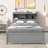 Full Size Platform Bed With Trundle, Drawers And USB Plugs-1785150178-1781980550