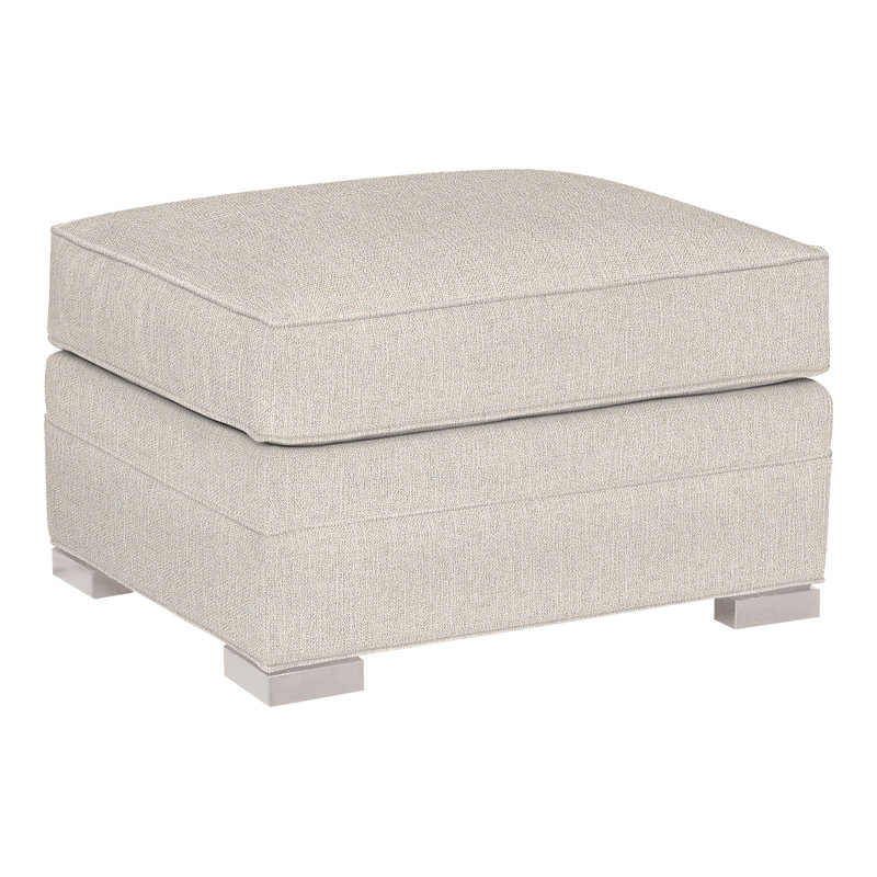 Davidson 28" Ottoman, Dove Gray, Instant Parchment