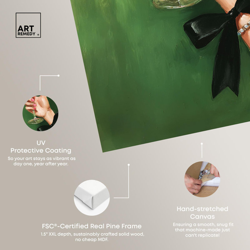 Impression sur toile «Curated Cocktail I» par Art Remedy, H 45 po x l 36 po, Toile tendue avec châssis