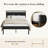 Carlisa Industrial Metal Platform Bed Frame with Headboard and Iron Slat Support-574746315-574746314
