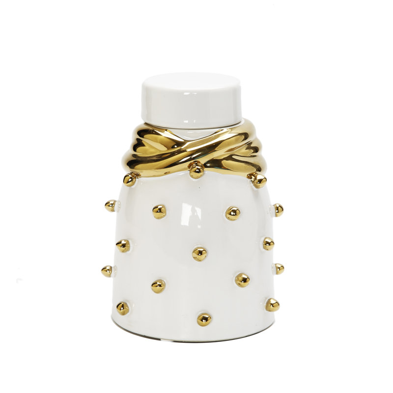 Pot de rangement, H 12,5 po x l 7,8 po x P 7,8 po