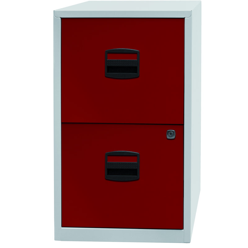 40cm Wide 2 -Drawer File Cabinet, Red