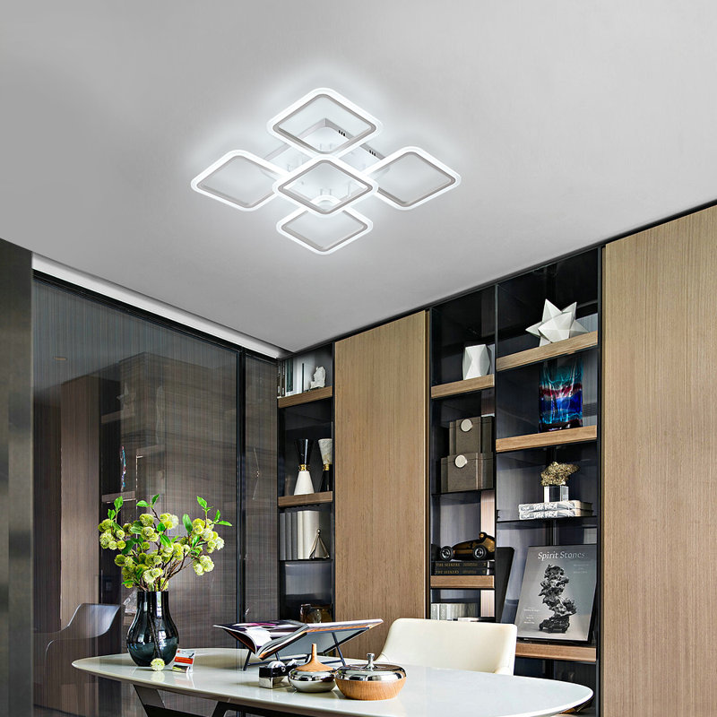 Ruprecht 5-Light 60cm Dimmable LED Semi Flush Mount Ceiling Light with Remote Control