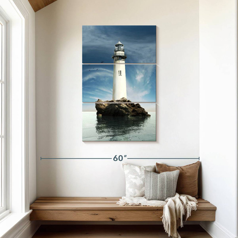 Rock island lighthouse Aletra, H 45 po x l 28 po