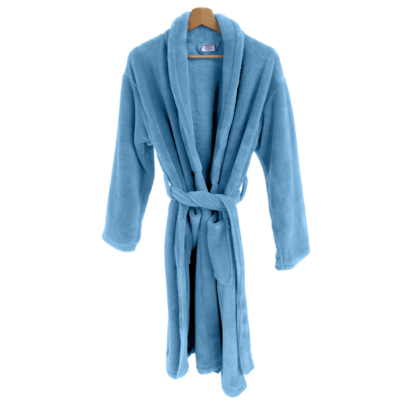 Peignoir en molleton avec poches pour enfants Lovett, M, Turquoise