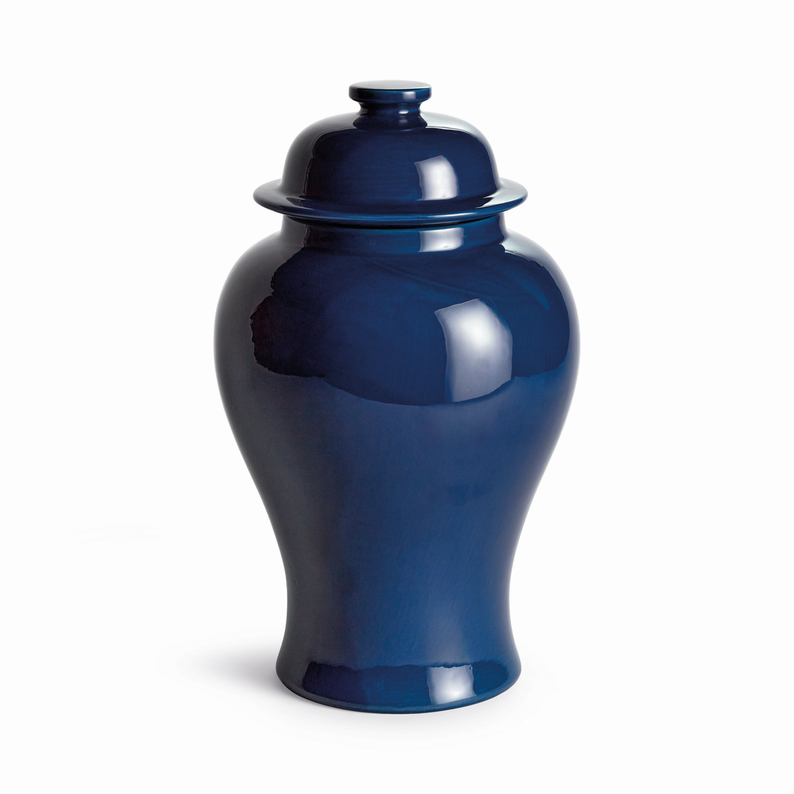 Ricki Ceramic Ginger Jar, Dark Blue, 13.25"
