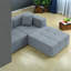 Canapés modulaires confortables, revêtement gris Flannelette, style moderne pour la maison