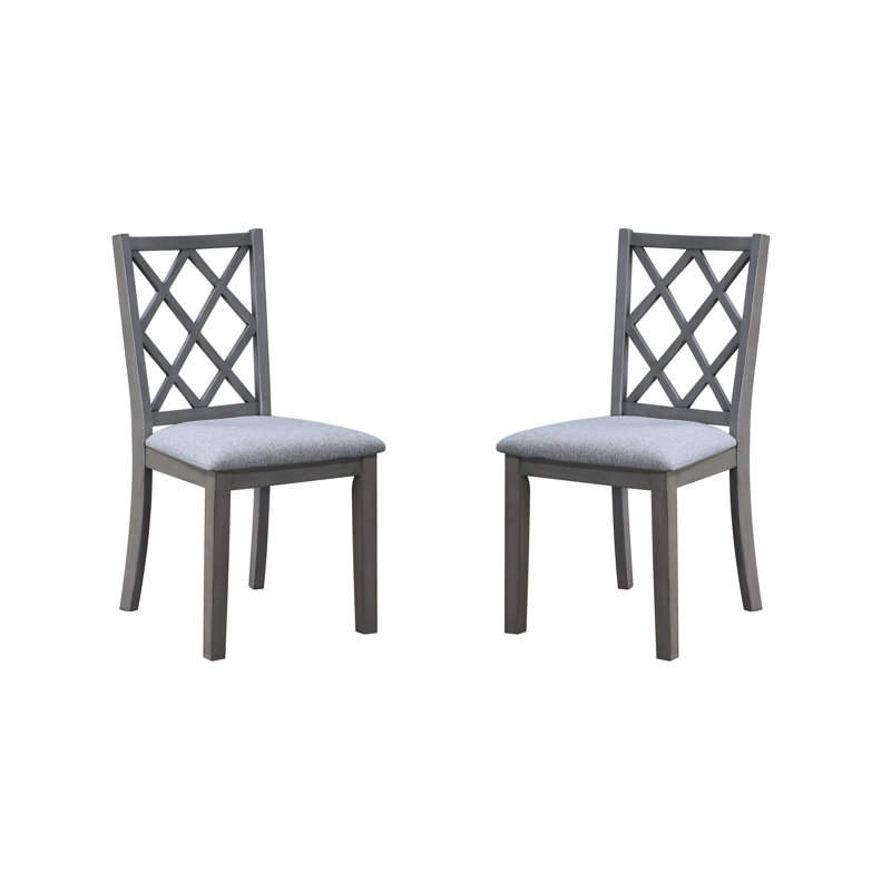 Ensemble de 2 chaises de salle à manger à dossier croisé de 17,5 po