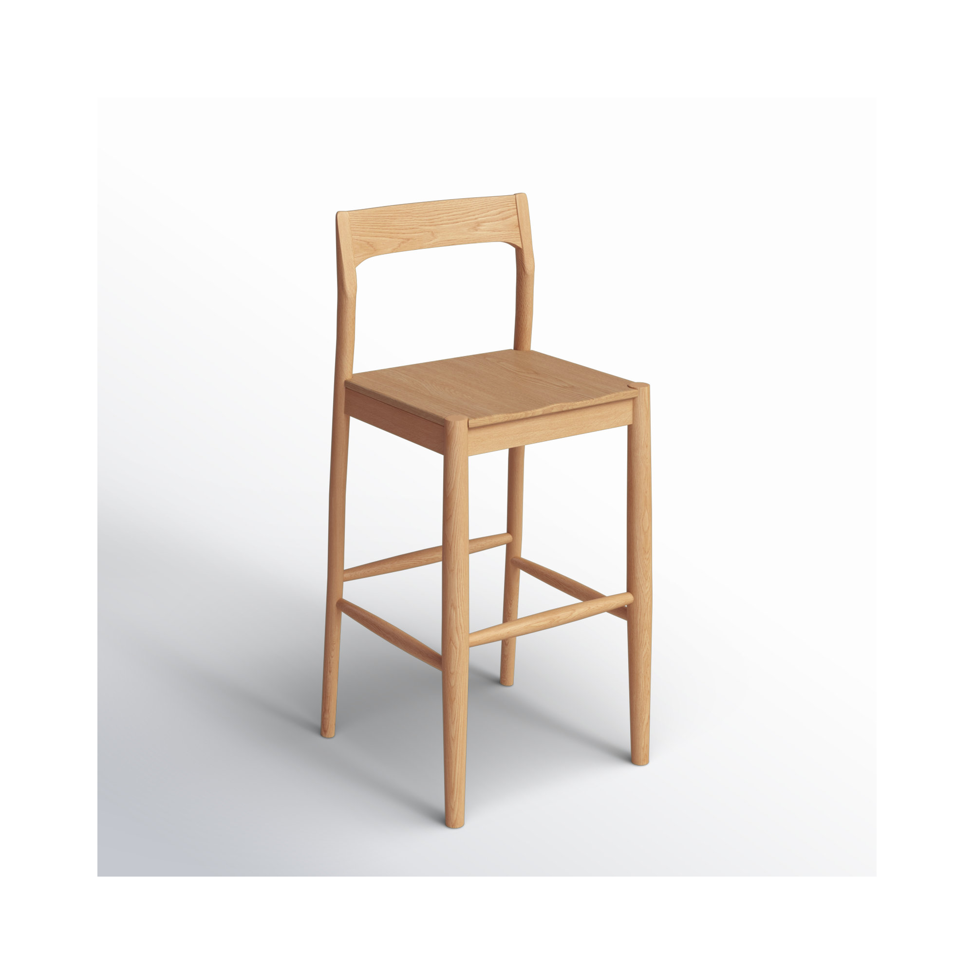 Krieger Bar and Counter Stool, Natural, Bar Stool (30" Seat Height)