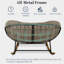 Chaise berçante de patio pour l'extérieur, surdimensionnée Papasan pour 2 personnes avec structure en acier enduit E et coussin épais-1573922151