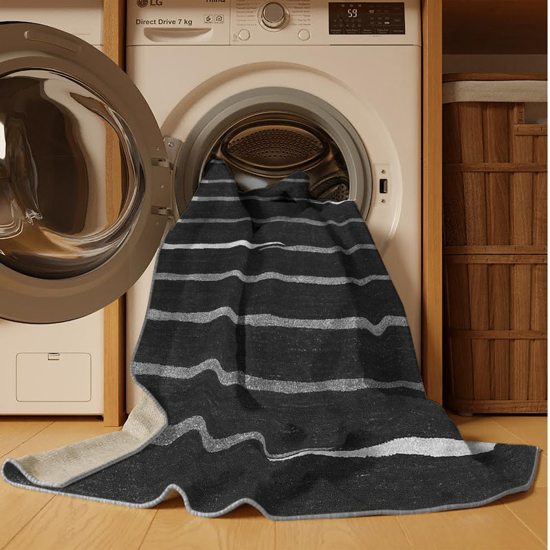 Nairy Performance Striped Indoor Rug, Rectangle 7' x 10'