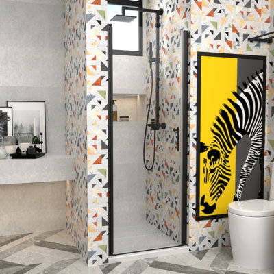 ImageYou Frameless Pivot Shower Door, 24"Wx72"H, Adjustable Width28-29 3/8", Easy Installation with Magnetic Waterproof Seal