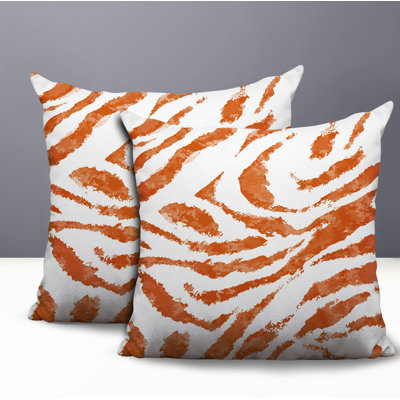 Seppo Zebra Print Indoor/Outdoor Reversible Pillow