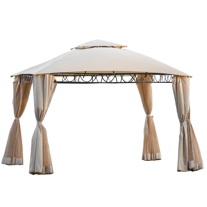 Pavillon de jardin barbecue en métal, 11 pi. L 11 pi. X P 11 pi. D