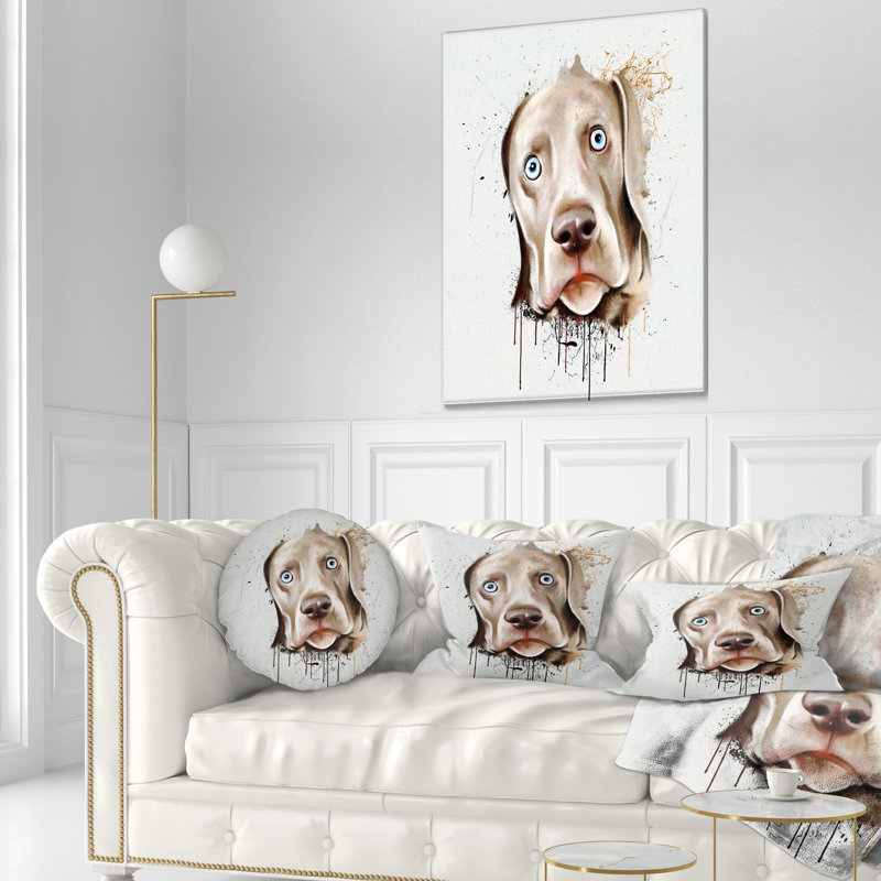 Coussin lombaire en aquarelle animal jolie dog