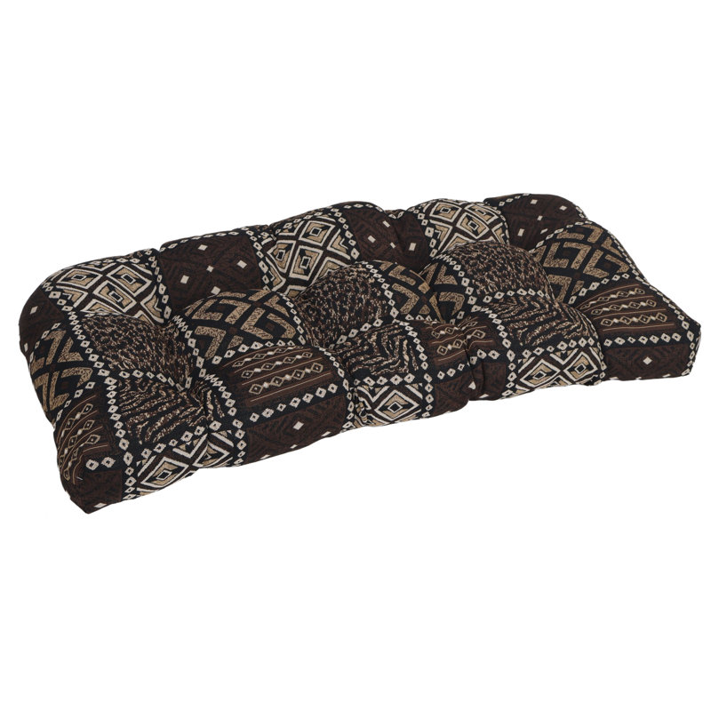 42-Inch By 19-Inch Rounded Back Tapestry Loveseat Cushion
