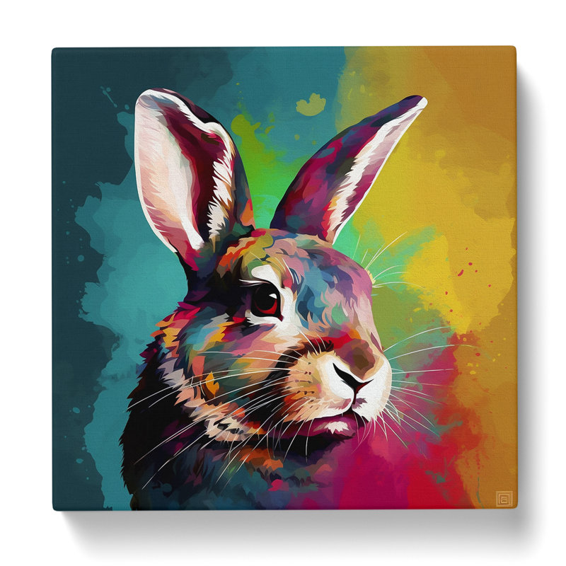Rabbit No.5 - Wrapped Canvas, 50cm H x 50cm W x 3cm D