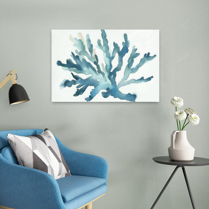 Art mural abstrait Turqoiuse, H 16 po x l 24 po