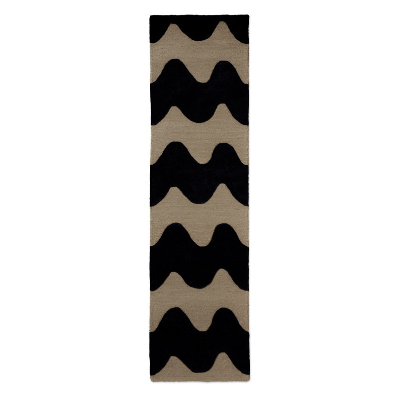 Lokki Black | 133905, Black, Runner 3' x 9'