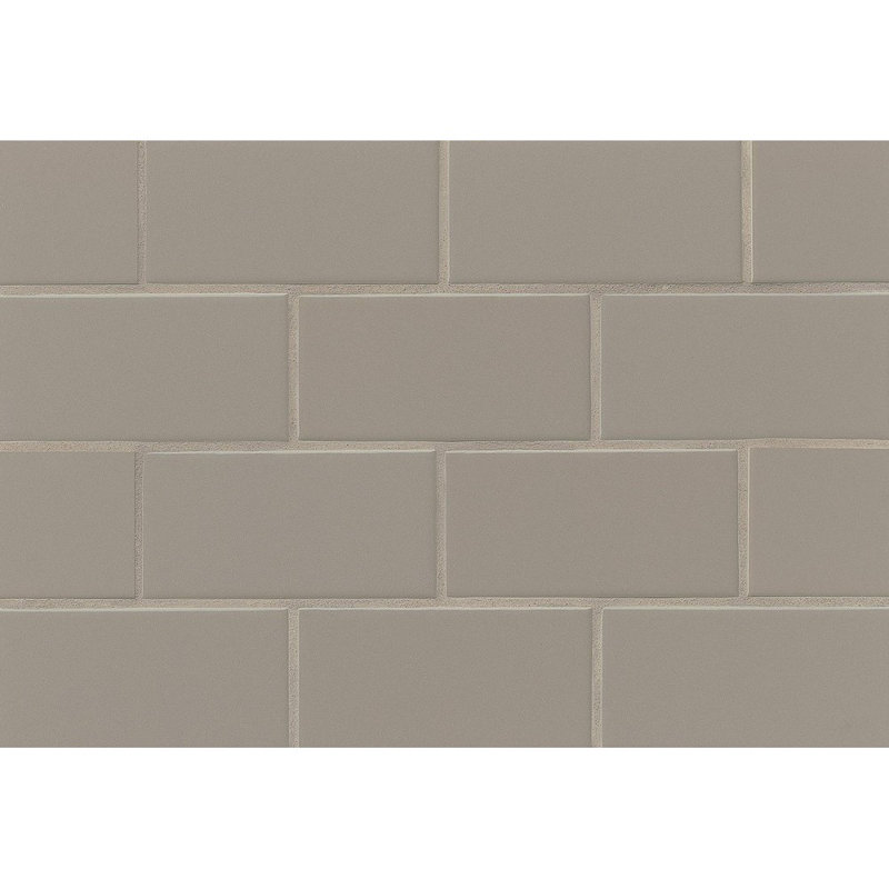 Nantucket 3" x 6" Ceramic Subway Tile, Gloss Driftwood