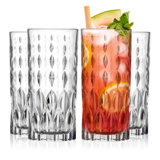 Highball Glass - Drinking Glasses - Set of 4 - Hiball Tumblers - 13 oz, Made in Europe