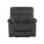 Fauteuil inclinable électrique surdimensionné en chenille de 40,5 po de large avec port USB - Gris