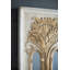 Miroir mural Mid-Century moderne avec détails feuille d'or, ensemble de 2