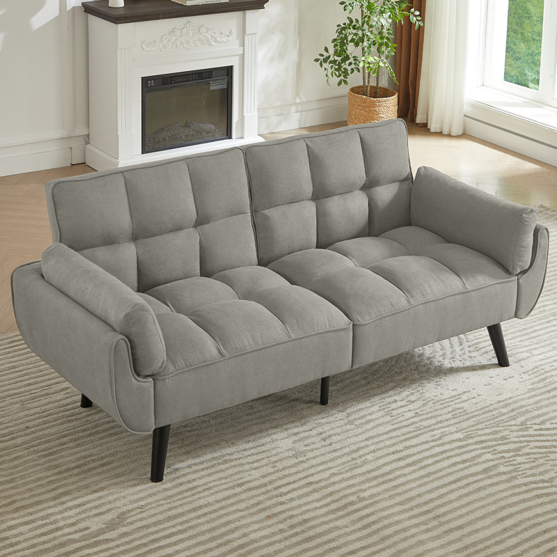 3 Seater Linen Blend Sofa, Grey