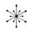 12 - Light Steel Dimmable Geometric Chandelier