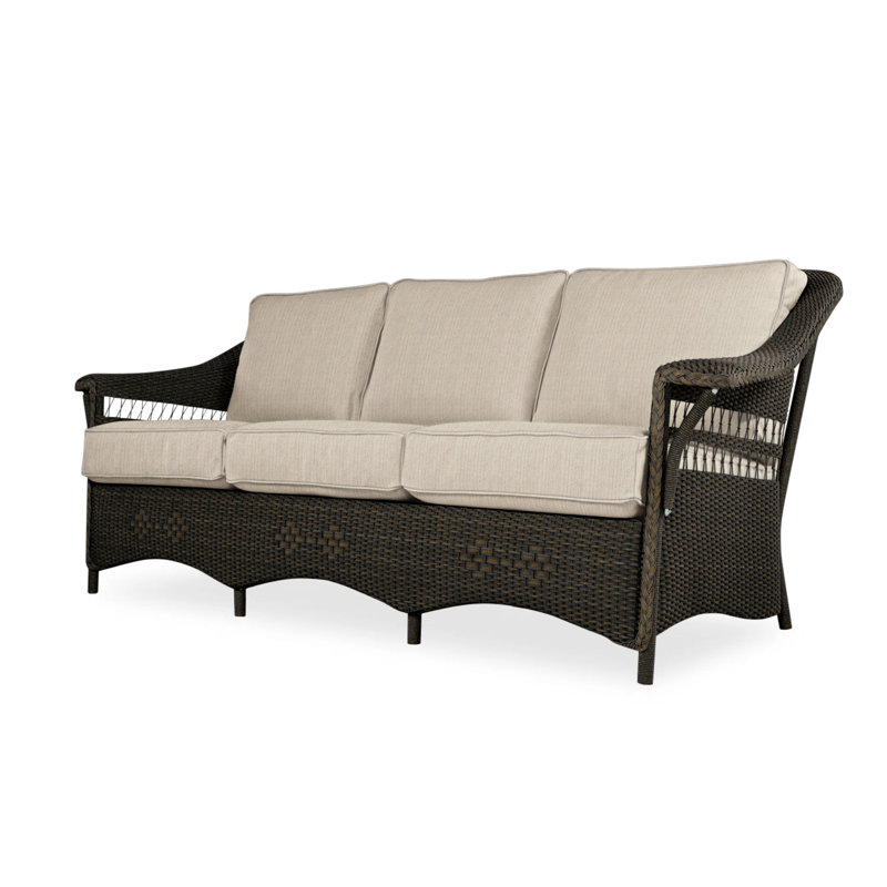 Nantucket Outdoor 3 - Seat Patio Sofa, Friendly Flax, Mink