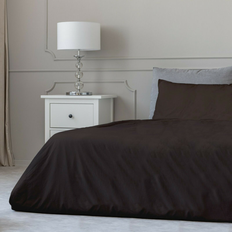 Sheet Set, Brown, Twin Sheet Set + 1 Fitted Sheet + 1 Pillowcase