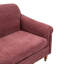 Modern Loveseat Sofa with Rolled Arms and Chenille Upholstery