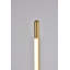 This LED Floor Lamp Is In A Brass And Black Finish. The Frame Is Made Out Of Stainless Steel, And The LED Bulb Is Integrated Into The Frame. It Also Comes With A Black Marble Base And Silicone Diffuser. It Is Great For Chair Side Reading Or General Illumi