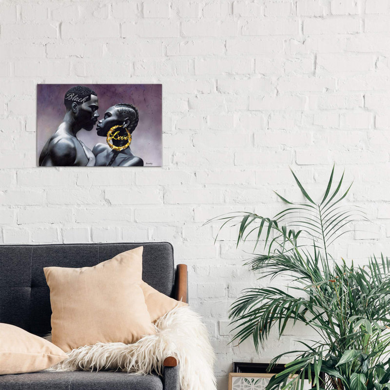 Black Love by Manasseh Johnson - Wrapped Canvas Print, 66.04 cm H x 45.72 cm W x 3.175 cm D
