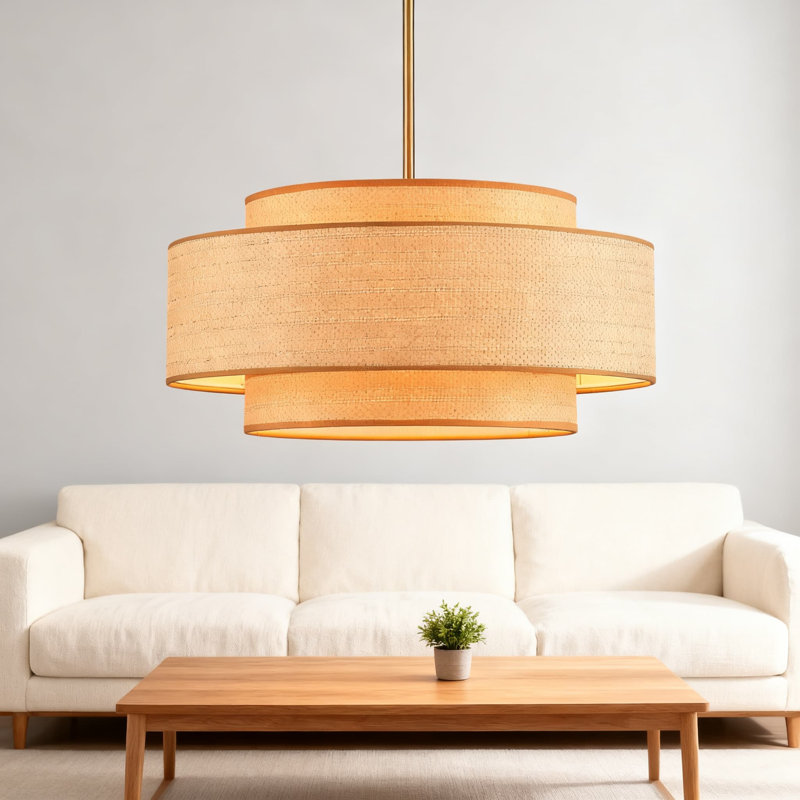 Lustre en rotin Farmhouse