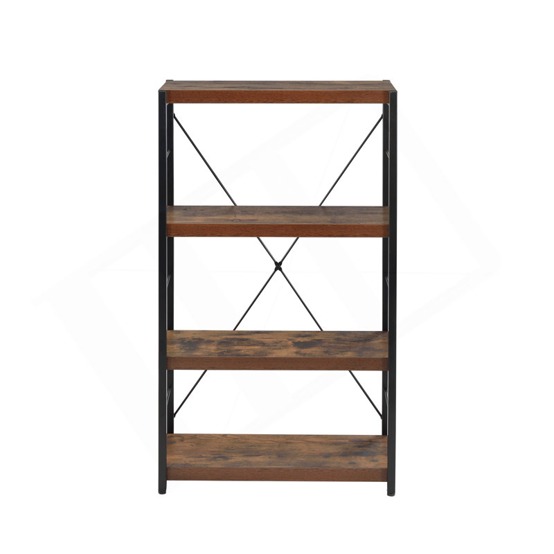 Bob Weathered Oak & Black Finish Bookshelf