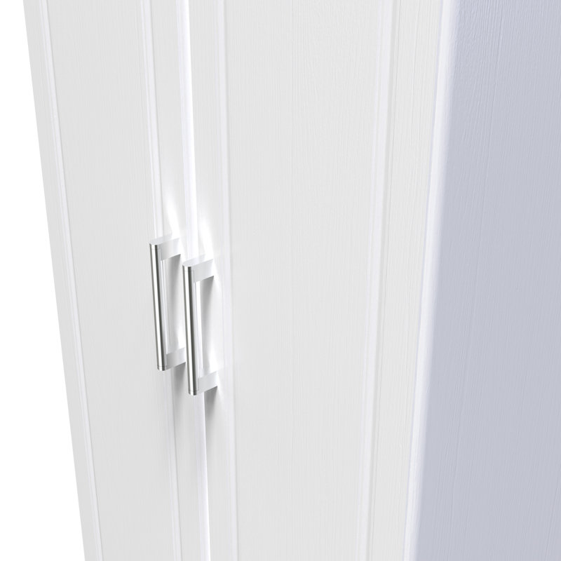 Aalysia Manufactured Wood Wardrobe, White Ash/Modern Oak