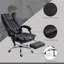 Chaise de bureau en microfibre, chaise d'ordinateur à haut dossier avec massage à 6 points, chaleur, repose-pieds rétractable à hauteur réglable-246582735