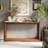60" Rectangular Solid Wood Veneer Console Table-1790019166