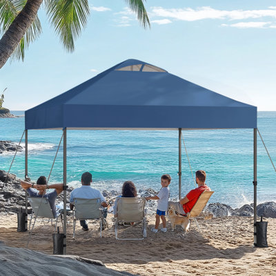 13X13ft Pop Up Canopy Tent – Easy 1-Person Setup, Adjustable Height, Steel Portable Shade For Events, Parties, Camping