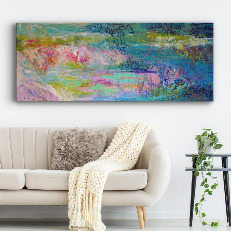 Flottant sur un rêve sur toile, H 20 po x l 50 po x P 1,5 po