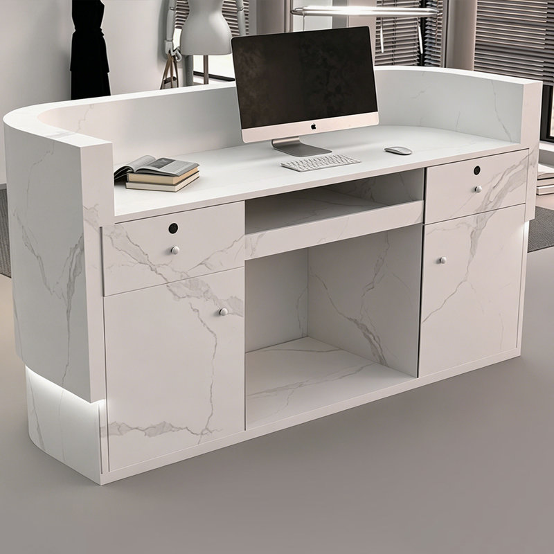 Bureau de réception rectangulaire Modern, 59.06, White