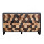 Armoire de rangement vieillie avec motif nid d'abeille