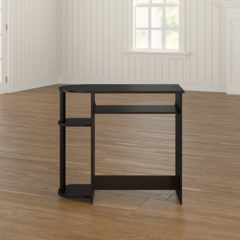 Simplistic Easy Assembly Computer Desk, Dark Brown