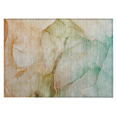 Felicienne Washable Abstract Indoor / Outdoor Rug