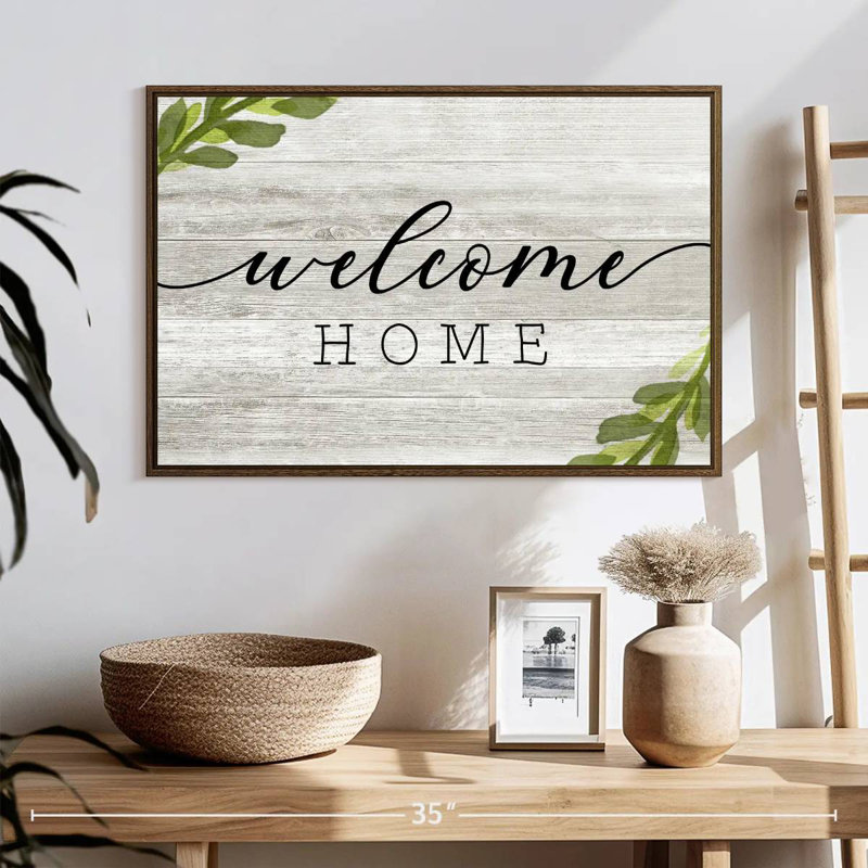 Plaque murale rustique, 25 po x 17 po, Cadre flottant en noyer