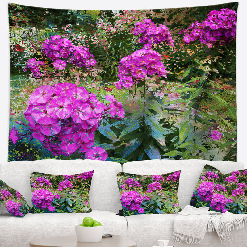 Tapisserie fleurs à thème floral, H 32 po x l 39 po