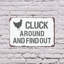 Panneau en plastique Cluck Around and Find Out (paquet de 2) 8 po x 12 po