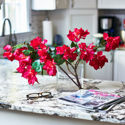 Arrangement de bougainvilliers dans un vase en verre Real Touch